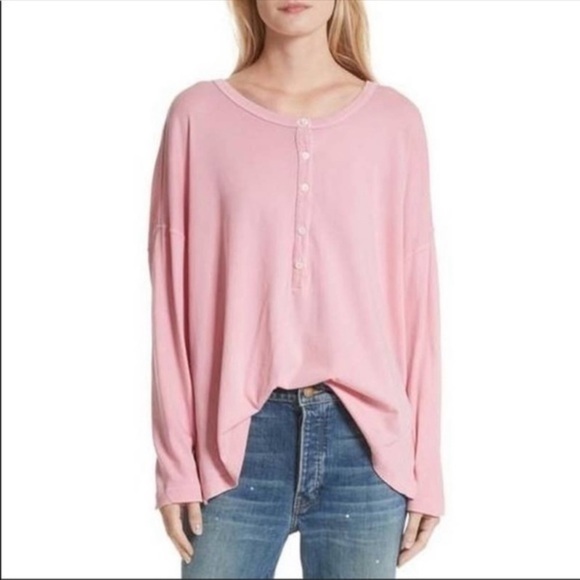 THE GREAT. Tops - The GREAT. Slouchy Henley Top Size 2/M-L
